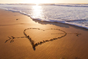 heart on sand